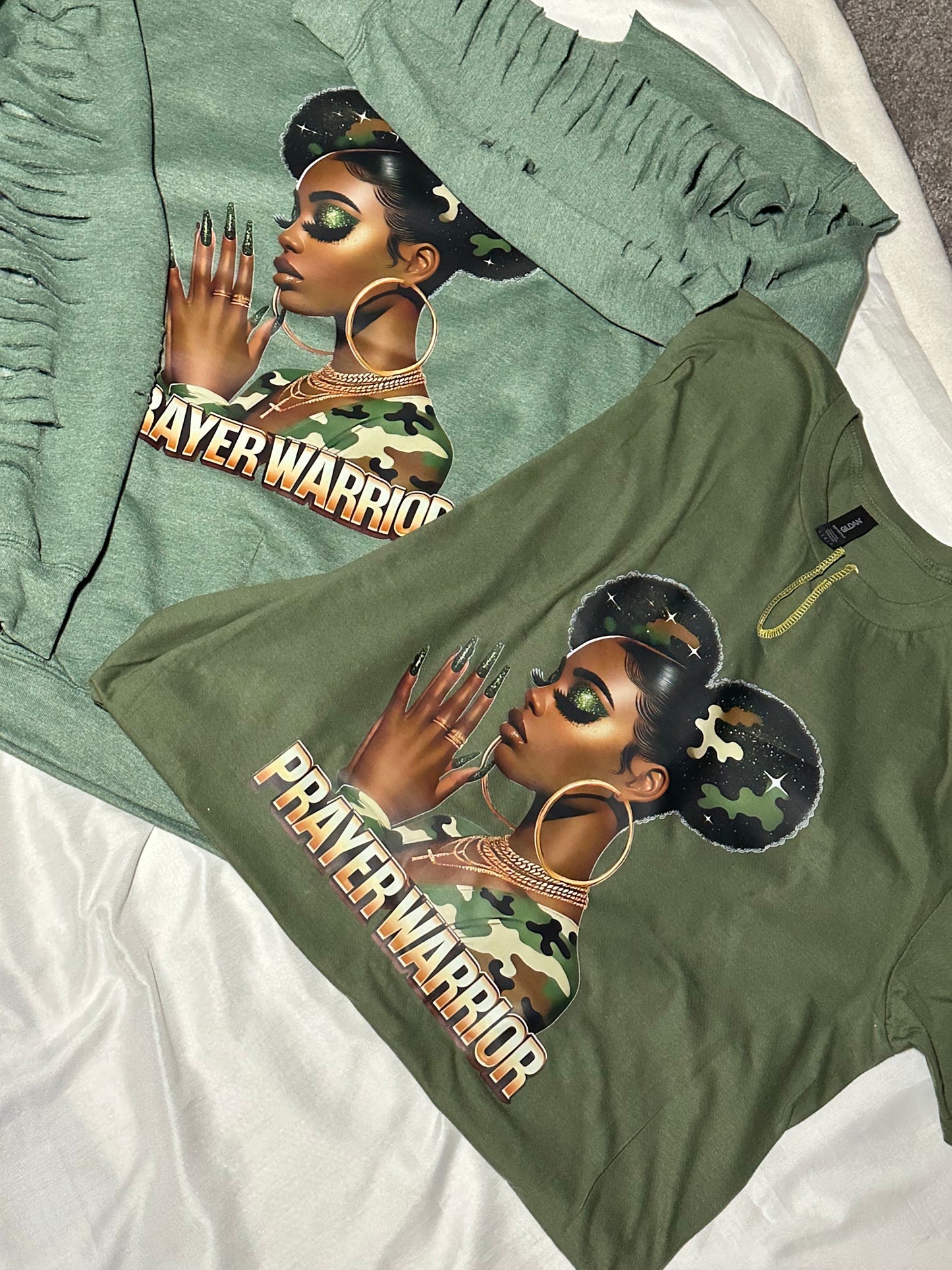 Prayer Warrior Distressed Sweatshirt