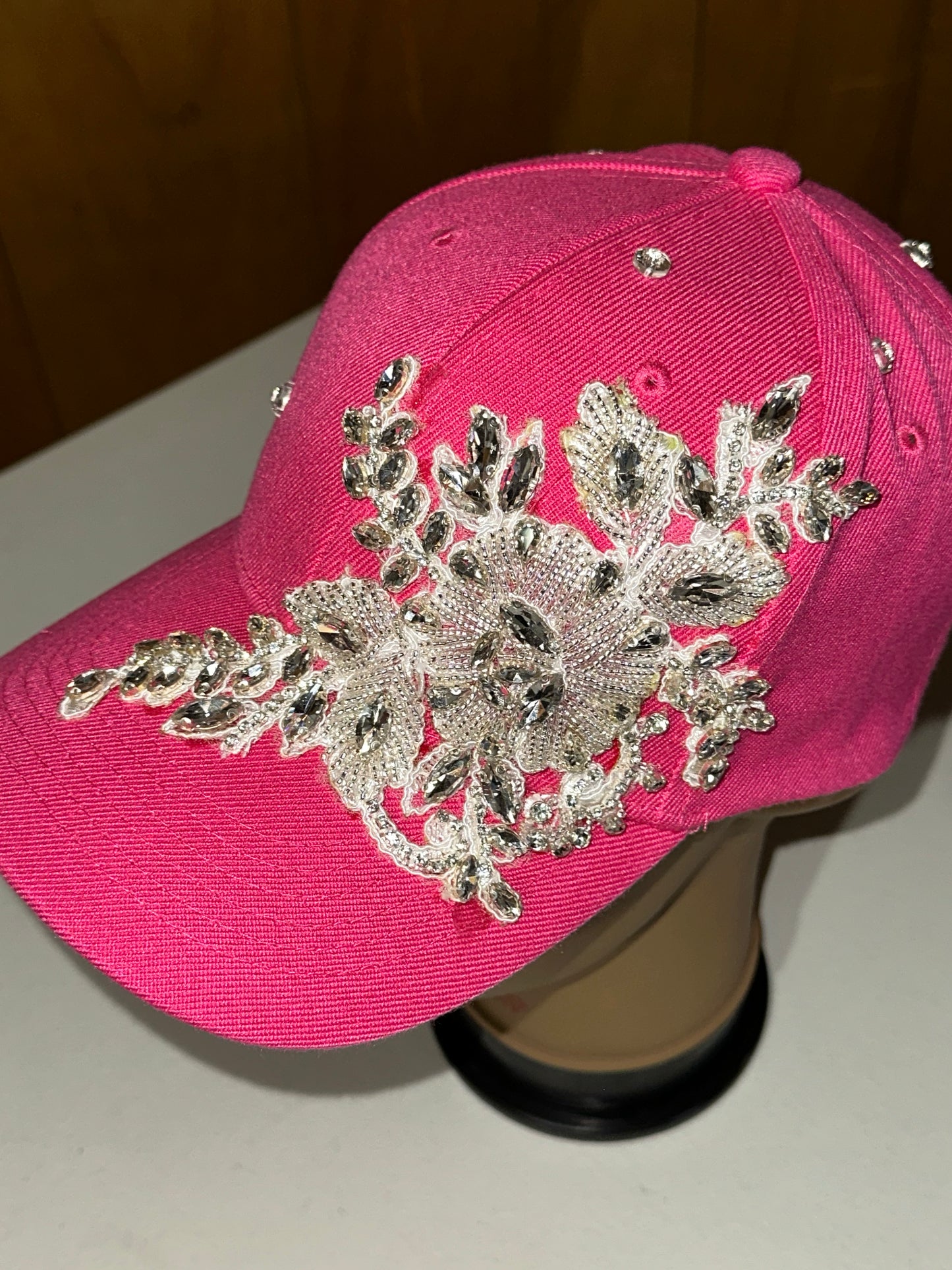 Hot Pink Brocade Hat