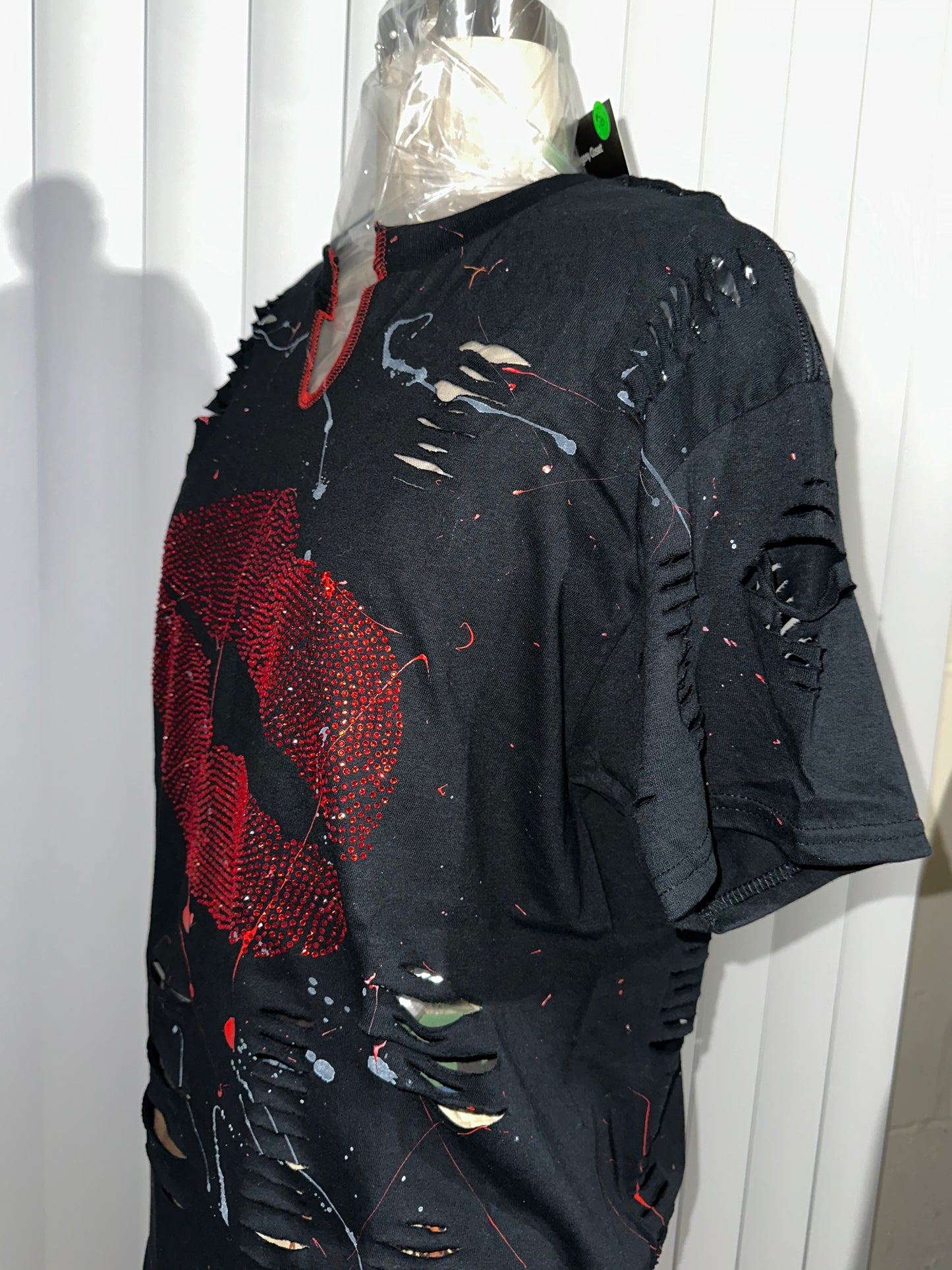 Distressed Paint Splattered Lips