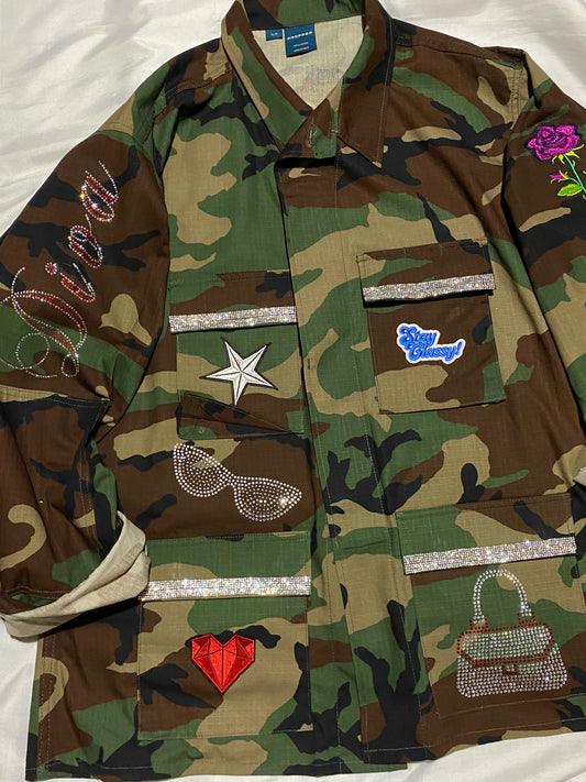 Silver Diva Camouflage jacket